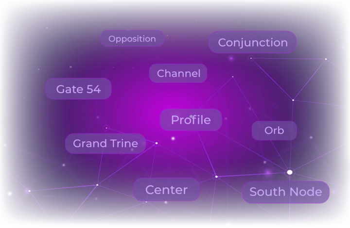 Human Design and Astrology terminology network